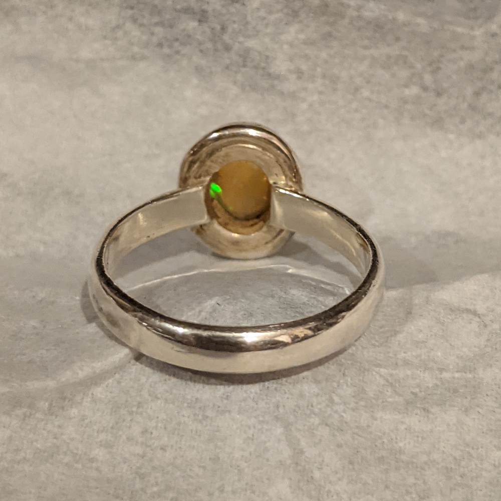 SOLD*  Ethiopian Opal Ring, Size 8 Brilliant Fire - Picture 7 of 10